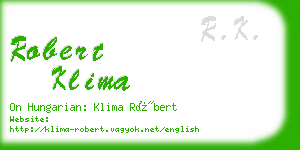 robert klima business card